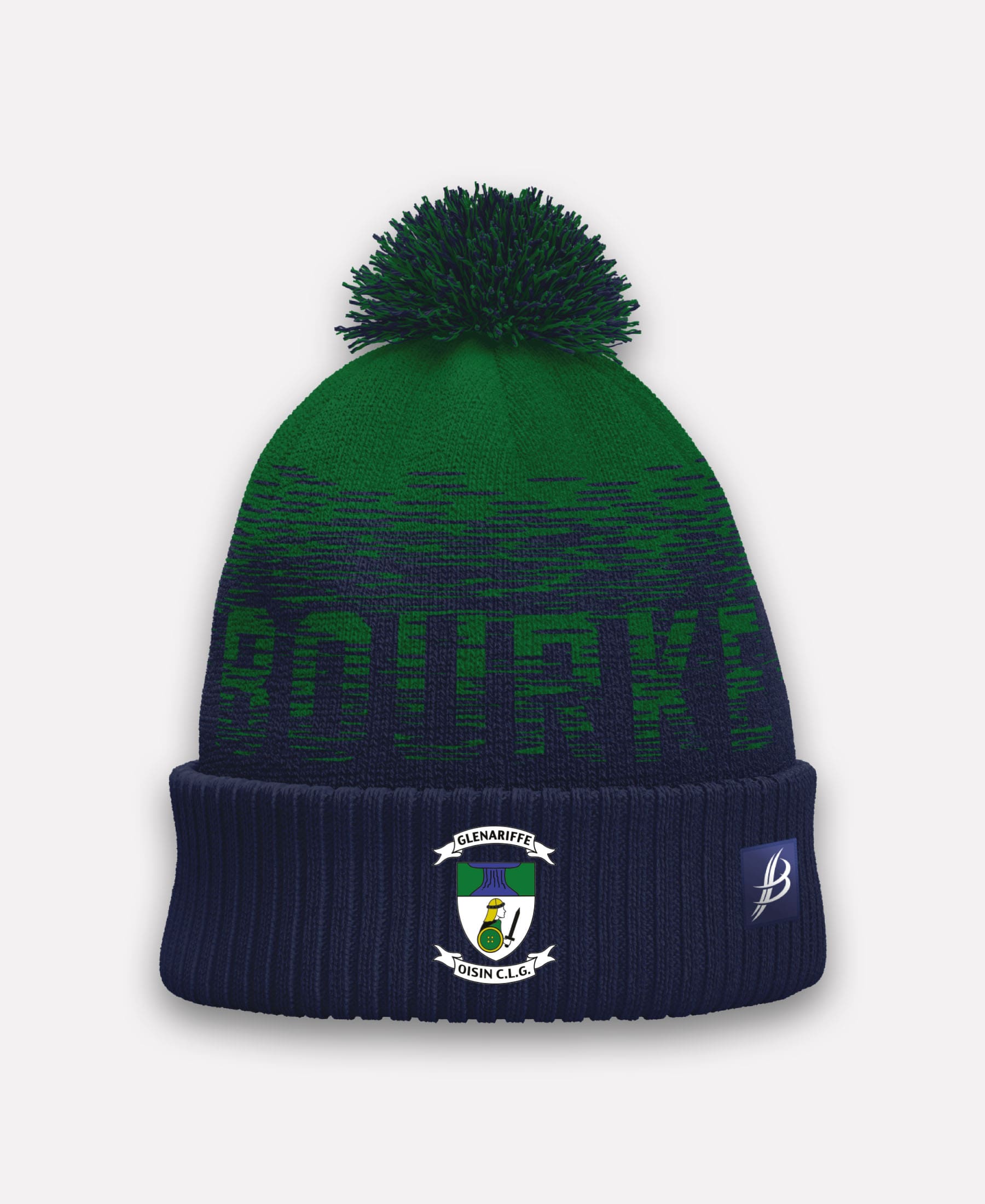 Oisin Glenariffe TACA Fleece Lined Bobble Hat (Navy/Green)