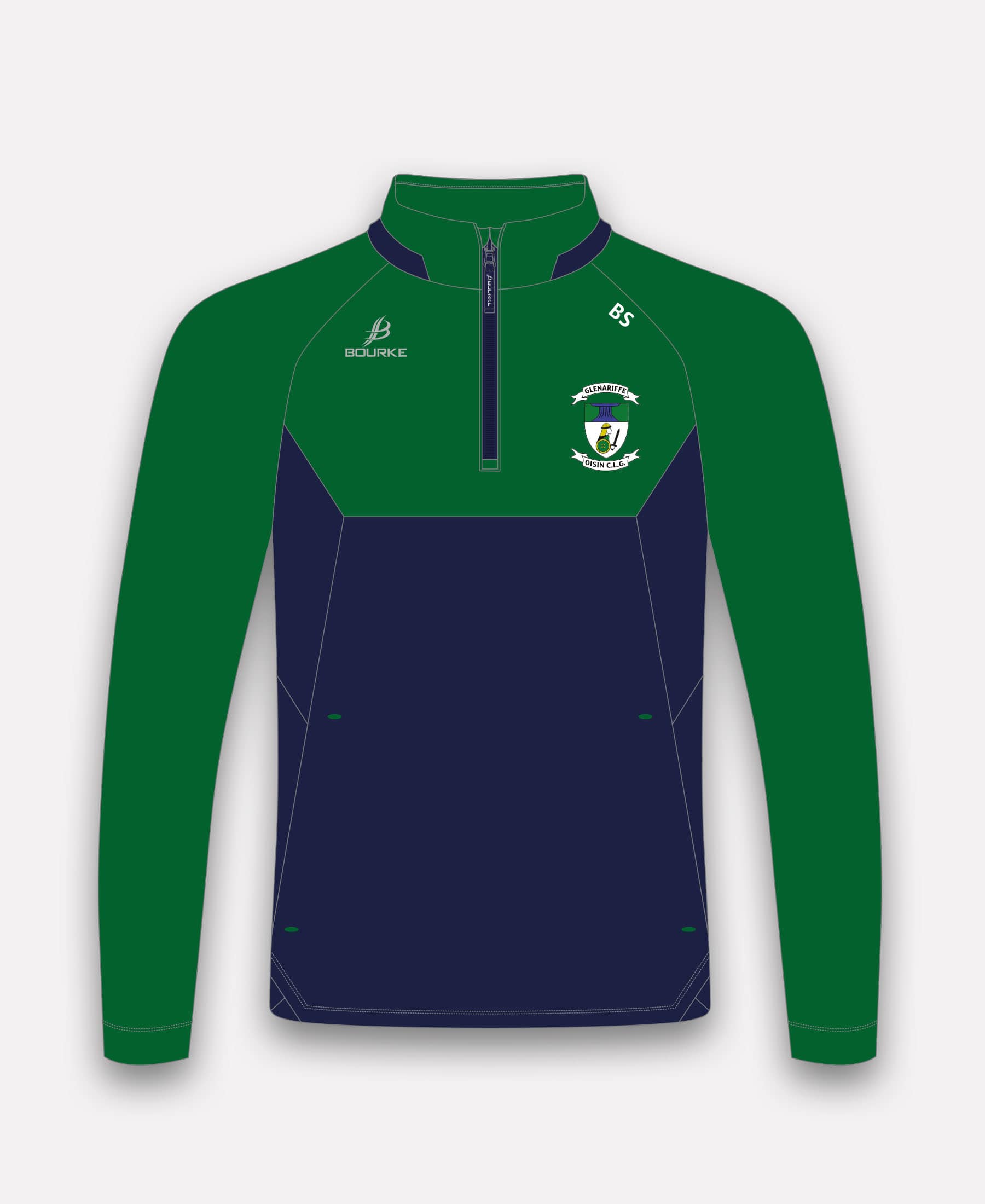 Oisin Glenariffe BARR Half Zip (Navy/Green)