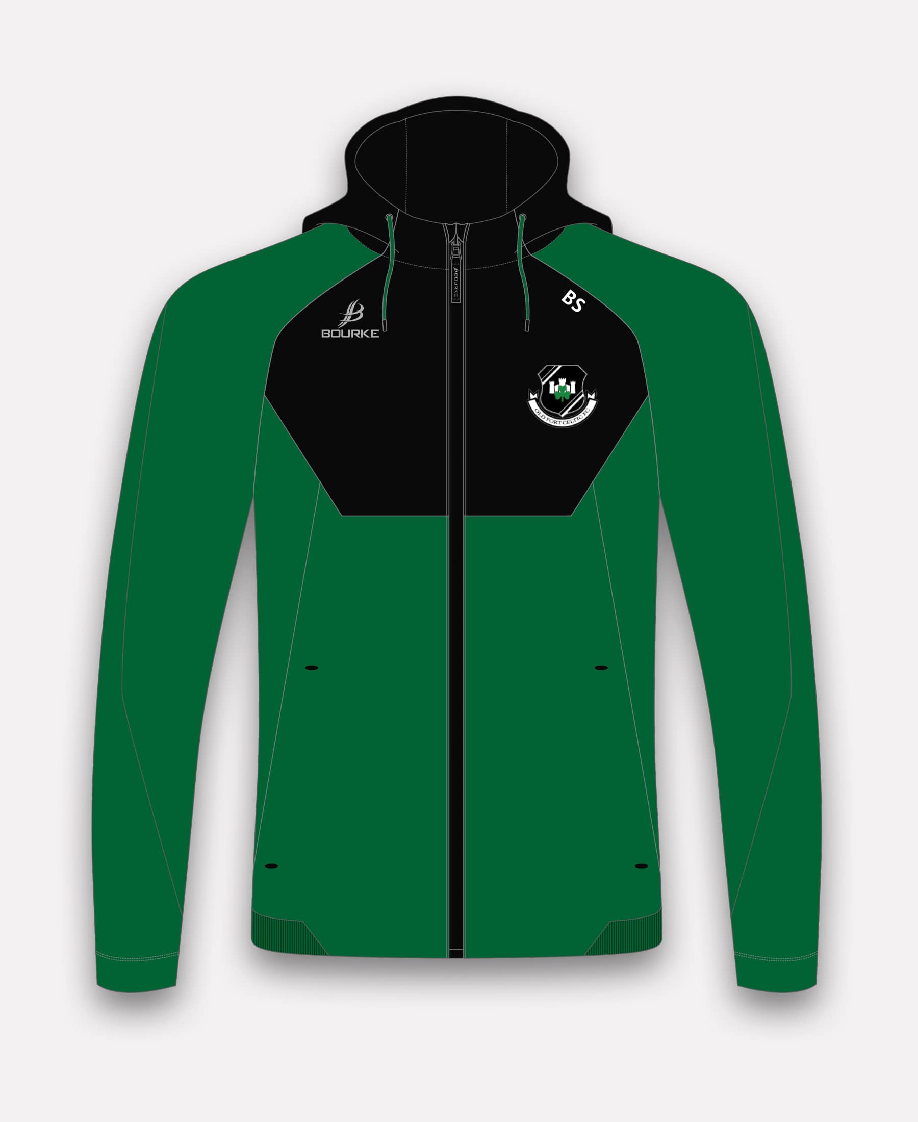 Old Fort Celtic FC BARR Hoody (Green/Black)