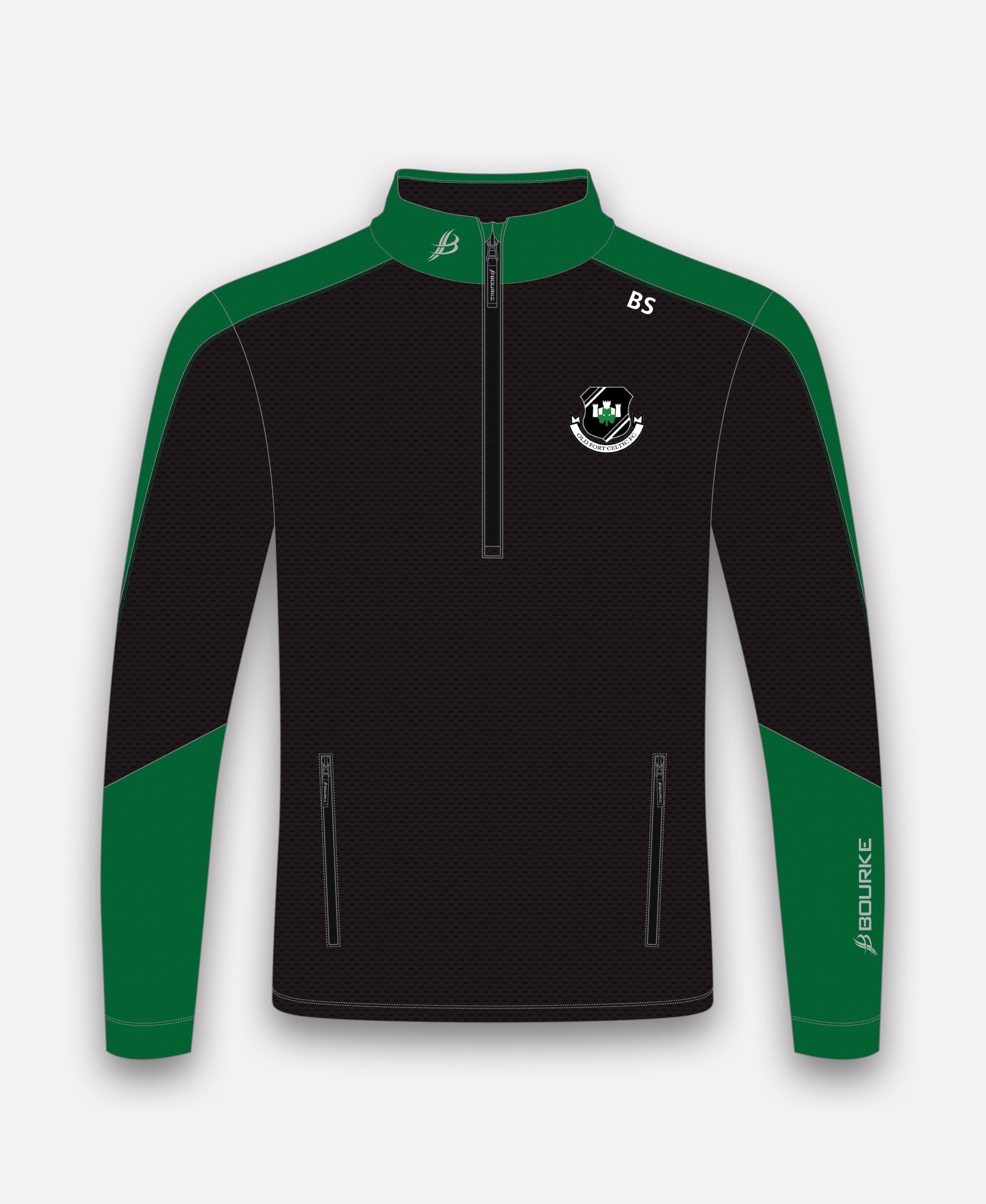 Old Fort Celtic FC Croga Half Zip (Green/Black)