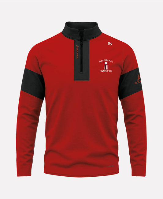 Peake Villa FC TEASRA Half Zip (Black/Red)