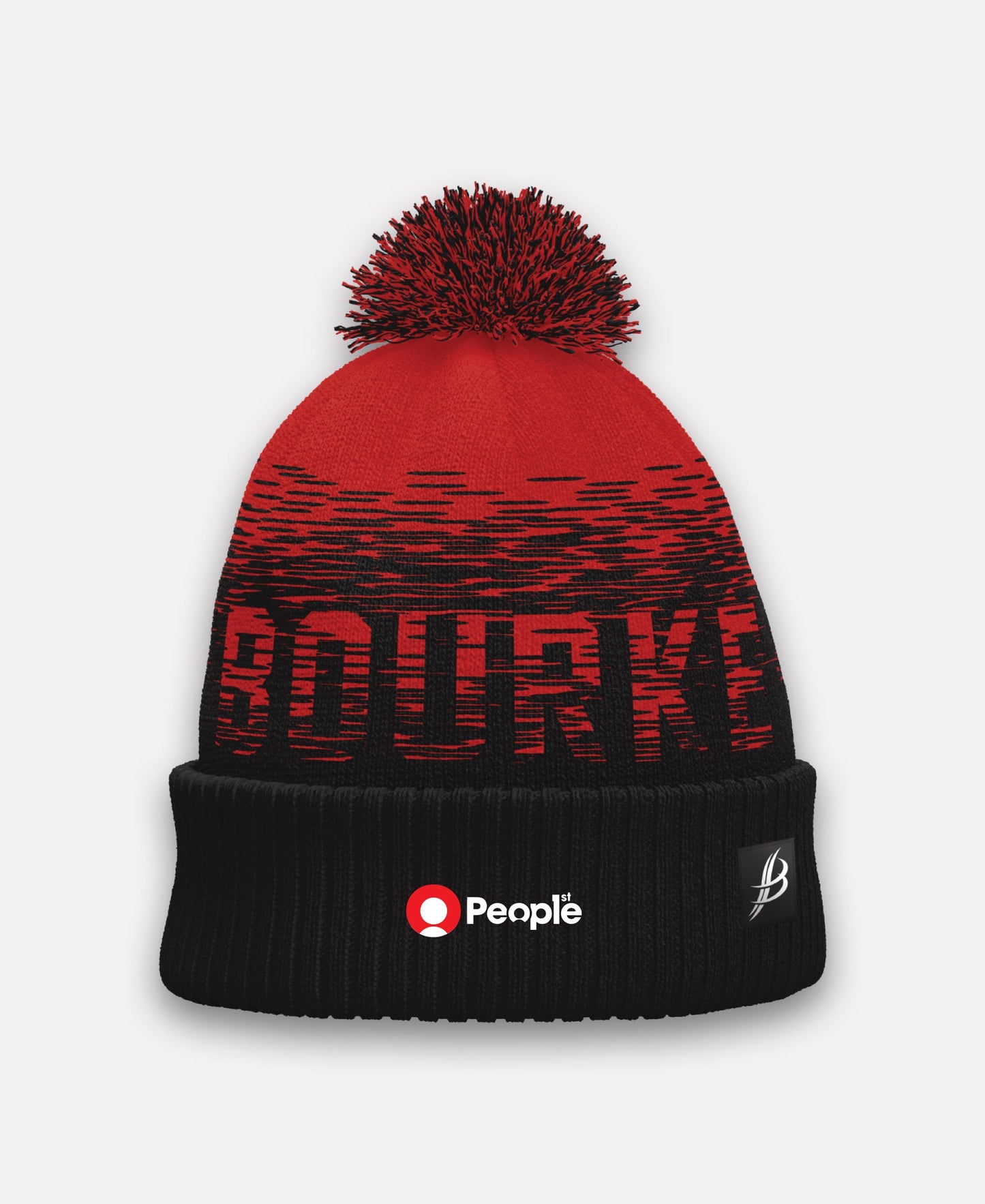 People 1st TACA Fleece Lined Bobble hat (Red/Black)