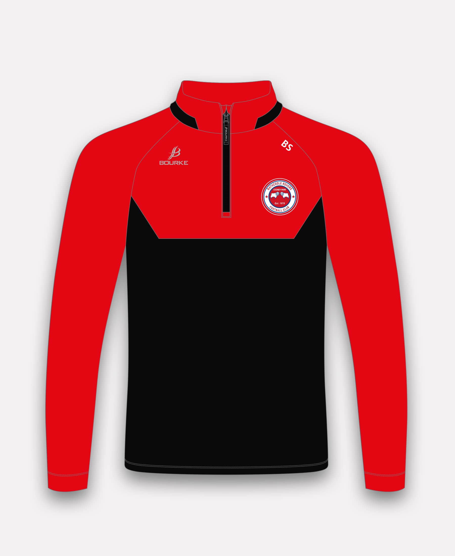 Rathcoole Rovers FC BARR Half Zip (Black/Red)