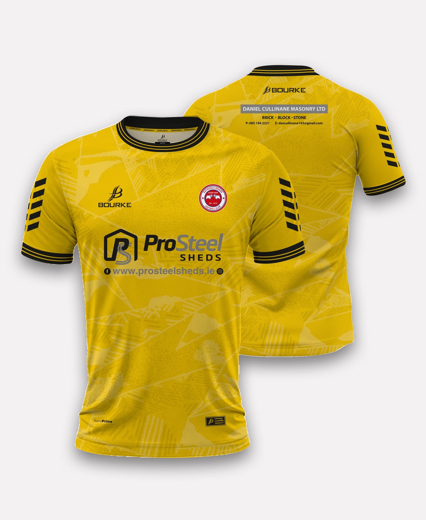 Rathcoole Rovers FC U15 AWAY Goalkeeper Jersey (Yellow)