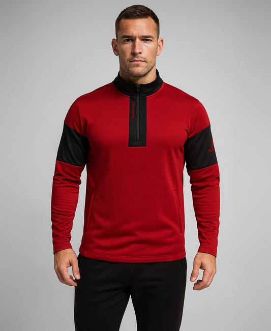 TEASRA Adult Half Zip (Black/Red)