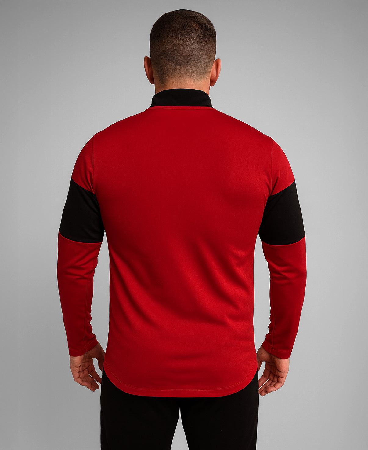 TEASRA Adult Half Zip (Black/Red)