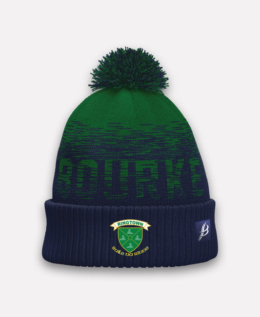 Ringtown Camogie TACA Fleece Lined Bobble Hat (Green/Navy)