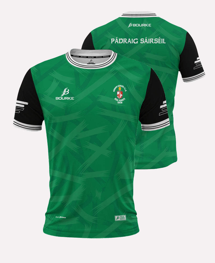 Sarsfields GAA Belfast Training Jersey 26/27 (Green/Black/White)