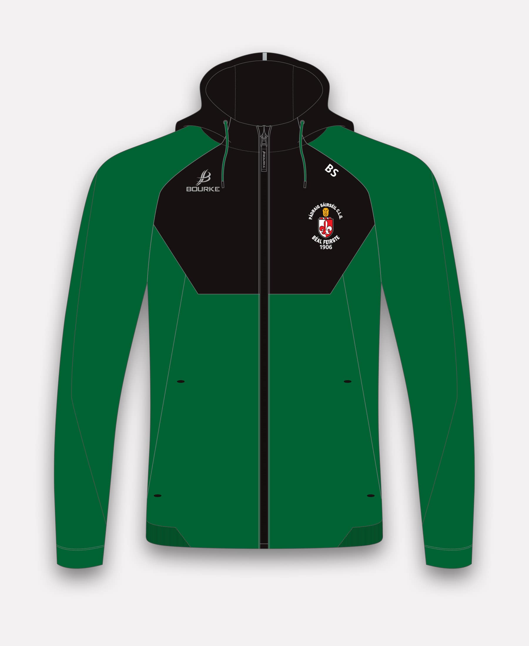 Sarsfields GAA Belfast BARR Hoody (Green/Black)