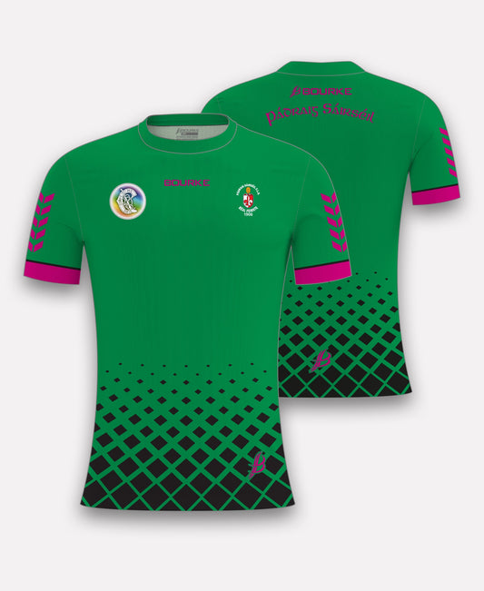 Sarsfields Belfast Camogie Jersey (Green/Pink) 2025