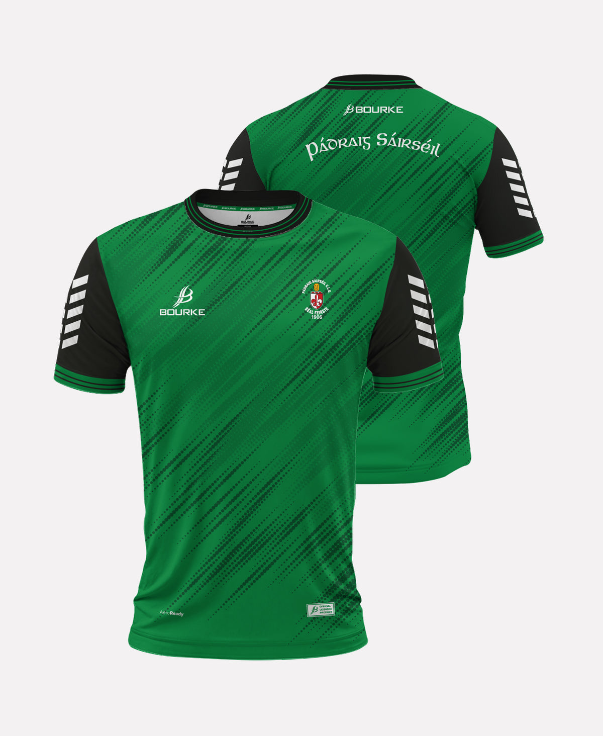 Sarsfields GAA Belfast Training Jersey 2025/26 (Green/Black) – Bourke ...