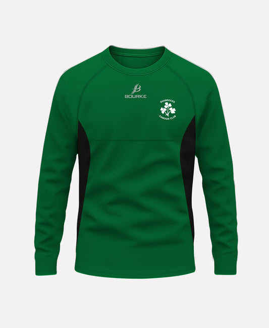 Shamrocks Camogie Galway BARR Crew Neck (Green/Black)