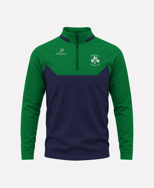 Shamrocks Camogie Galway BARR Half Zip (Navy/Green)
