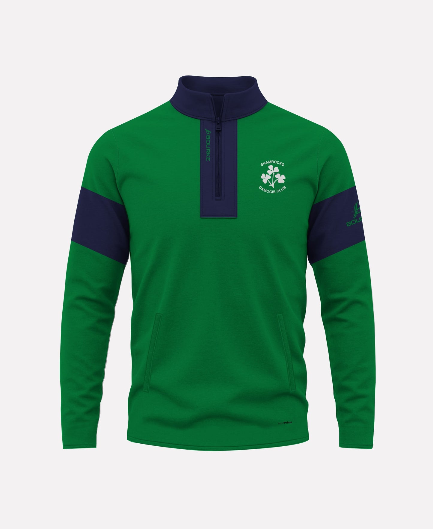 Shamrocks Camogie Galway TEASRA Half Zip (Navy/Green)