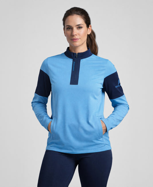 TEASRA Adult Half Zip (Navy/Sky)
