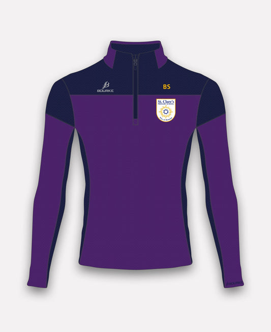 St Clare's PS Belfast TACA Half Zip (Purple/Navy)