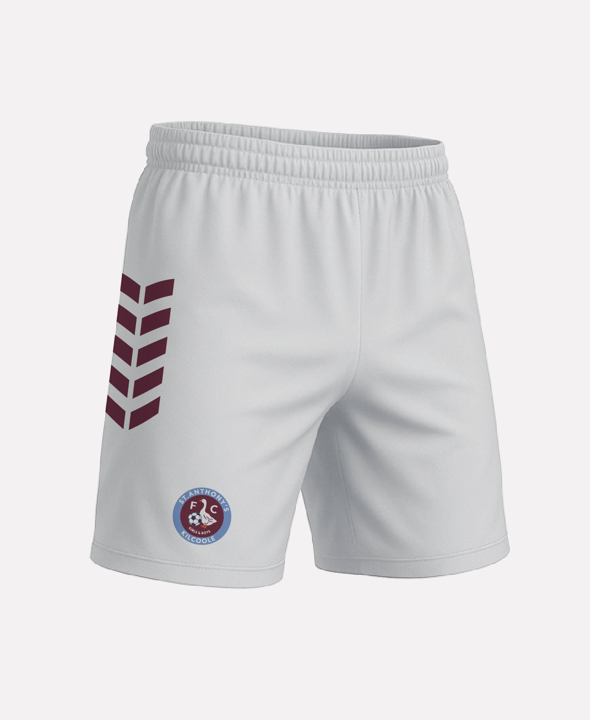 St Anthonys FC March Shorts (White/Maroon)