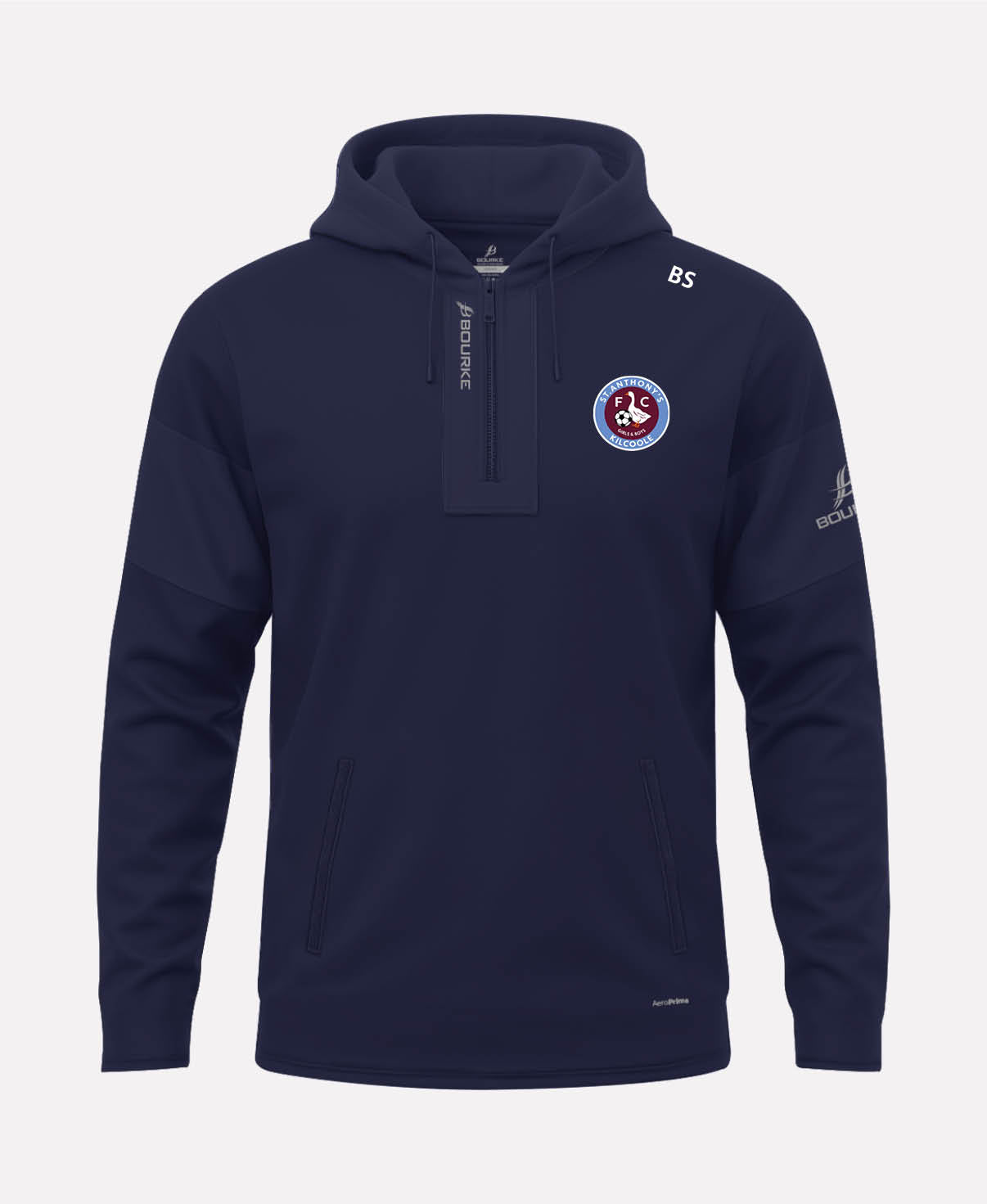 St Anthonys FC TEASRA Half Zip Hoodie (Navy)