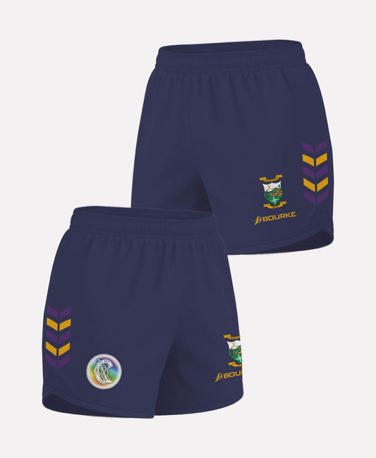 St Brigids Camogie (Laois) Womens Shorts (Navy/Purple/Amber)