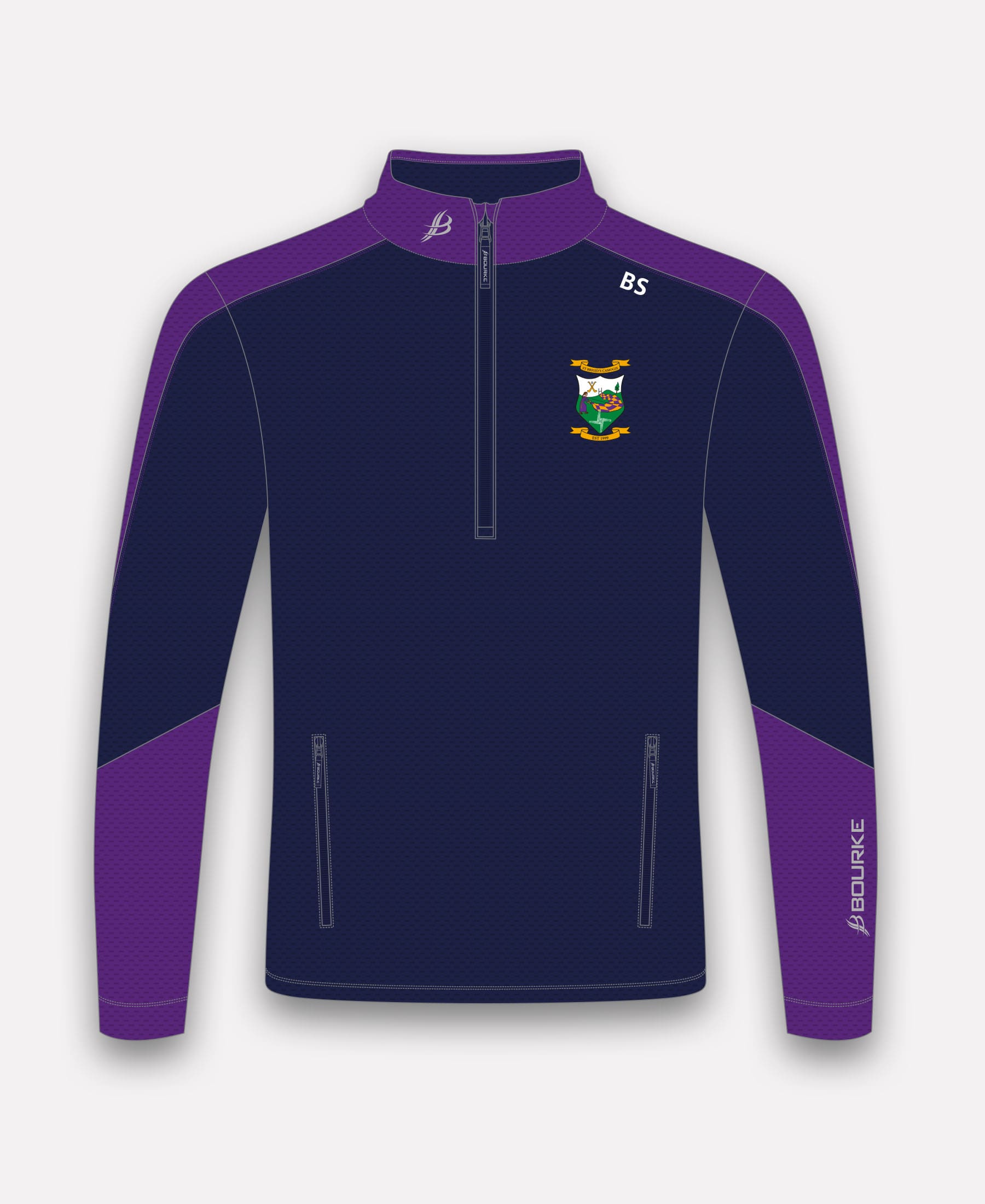 St Brigids Camogie (Laois) Croga Half Zip (Navy/Purple)