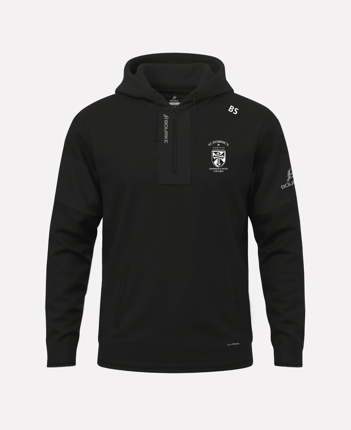 St Dominics Grammer School STAFF TEASRA Half Zip Hoodie (Black)