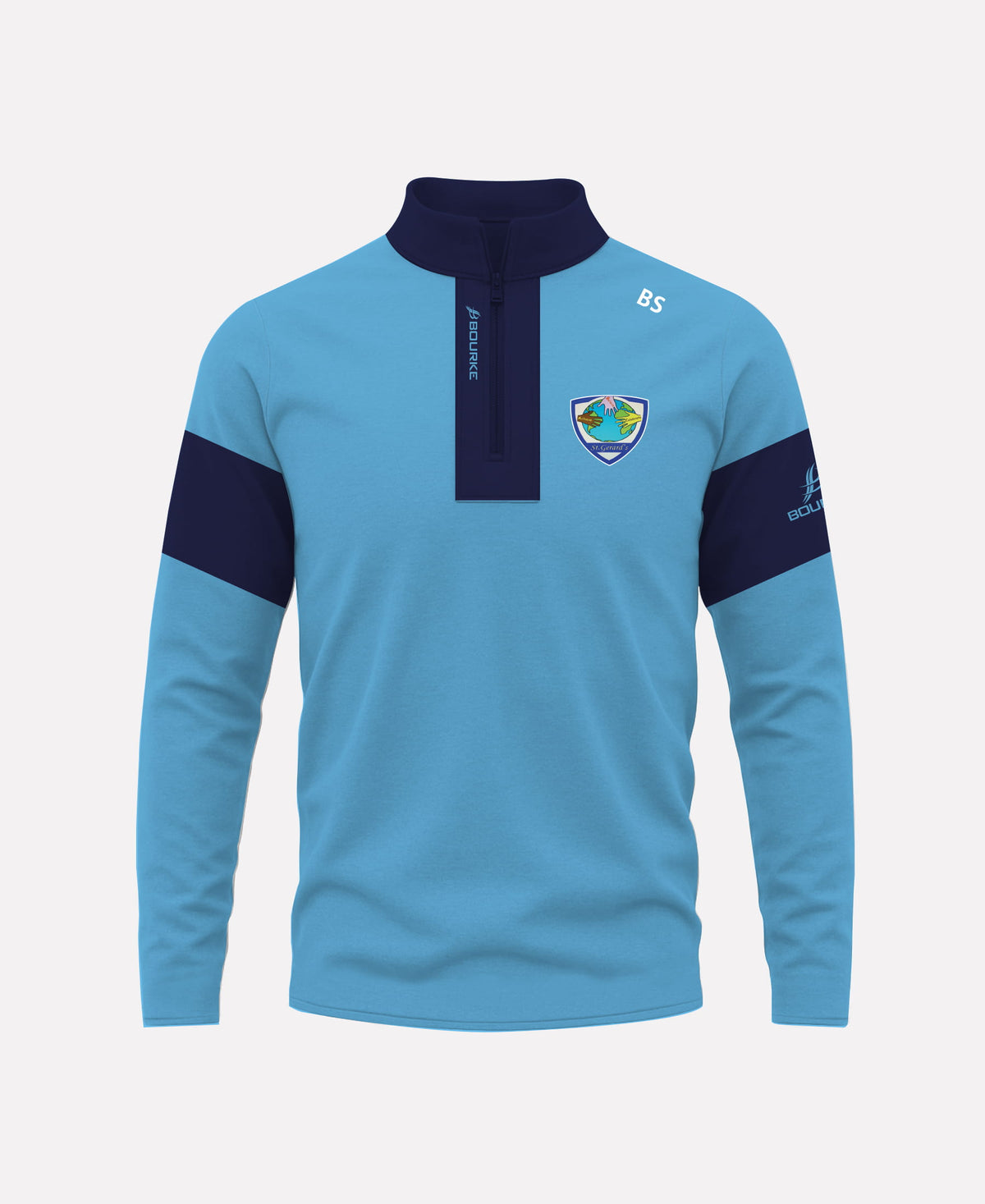 St Gerards School Belfast STAFF TEASRA Half Zip (Navy/Sky)