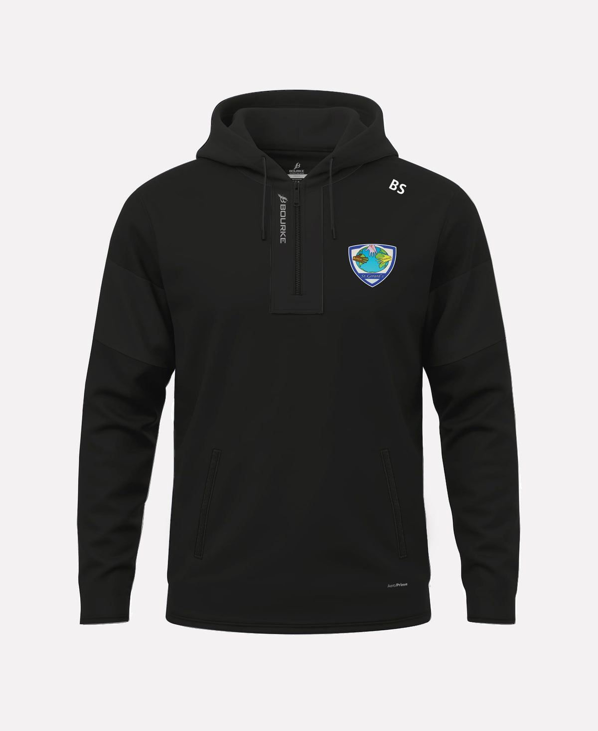 St Gerards School Belfast STAFF TEASRA Half Zip Hoodie (Black)