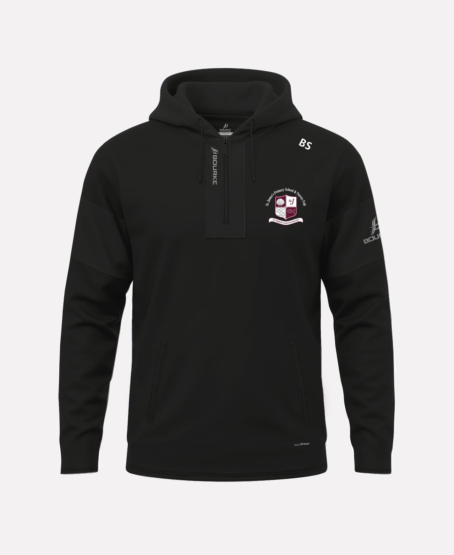 St James PS Rathcoole STAFF TEASRA Half Zip Hoodie (Black)