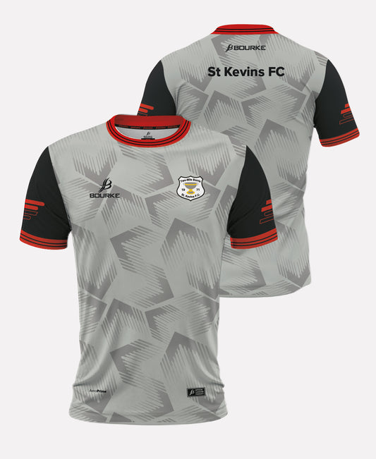 Two Mile Borris St Kevins FC Training Jersey 26/27 (Grey/Black/Red)