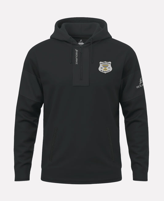 Two Mile Borris St Kevins FC TEASRA Half Zip Hoodie (Black)
