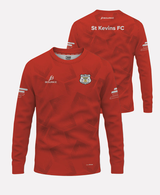 Two Mile Borris St Kevins FC Warm Up Crew Neck 26/27 (Red/White)