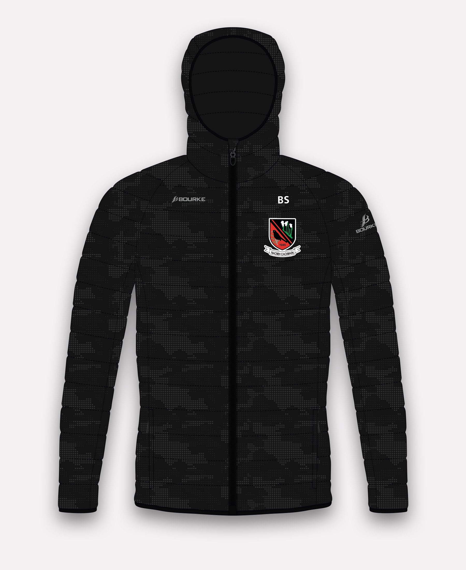 St Kevins GAA Reflective Camo Jacket (Black)