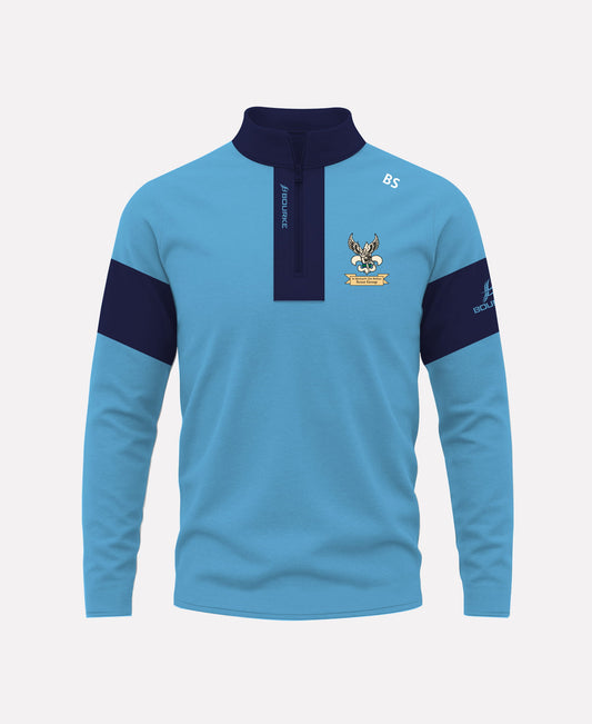 St Michaels Scouts TEASRA Half Zip (Navy/Sky)