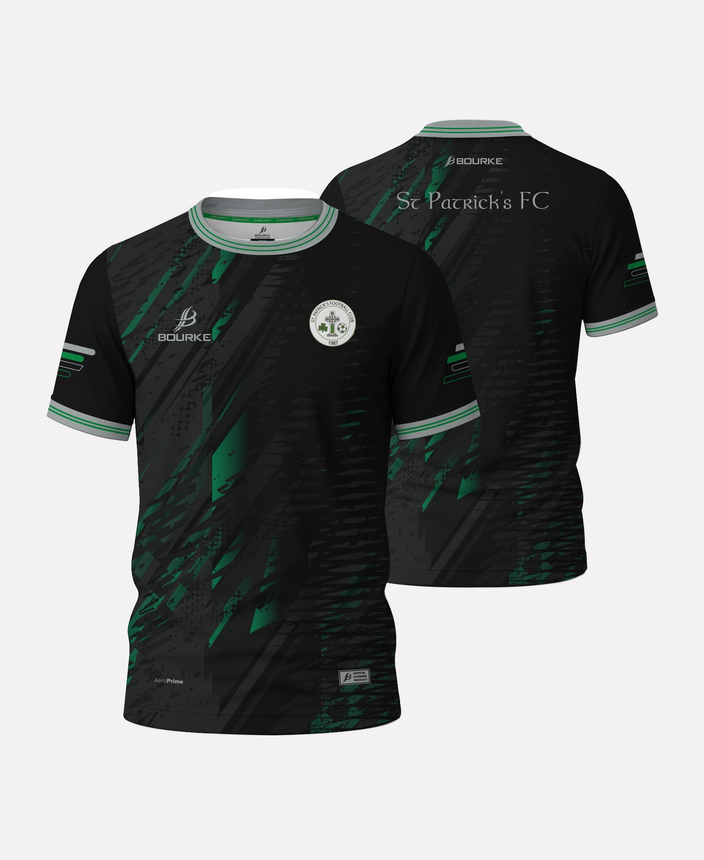 St Patricks FC Jersey (Black/Green)