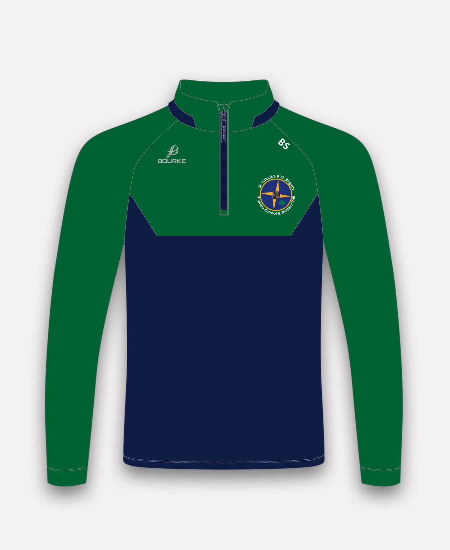 St Patrick's & St Brigid's PS STAFF Ballycastle BARR Half Zip (Navy/Green)