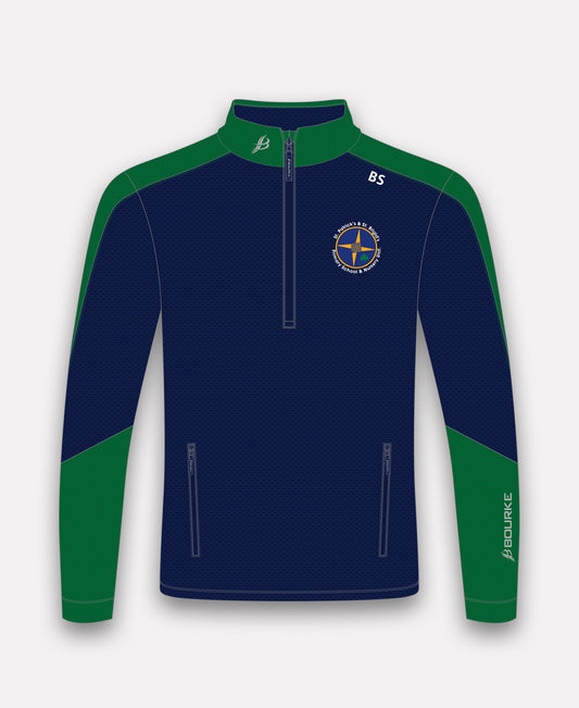 St Patrick's & St Brigid's PS STAFF Ballycastle Croga Half Zip (Navy/Green)