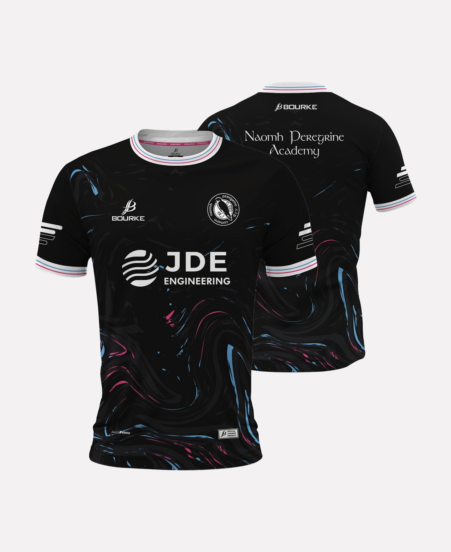 St Peregrines GAA Academy Jersey (Black/White/Blue/Pink)