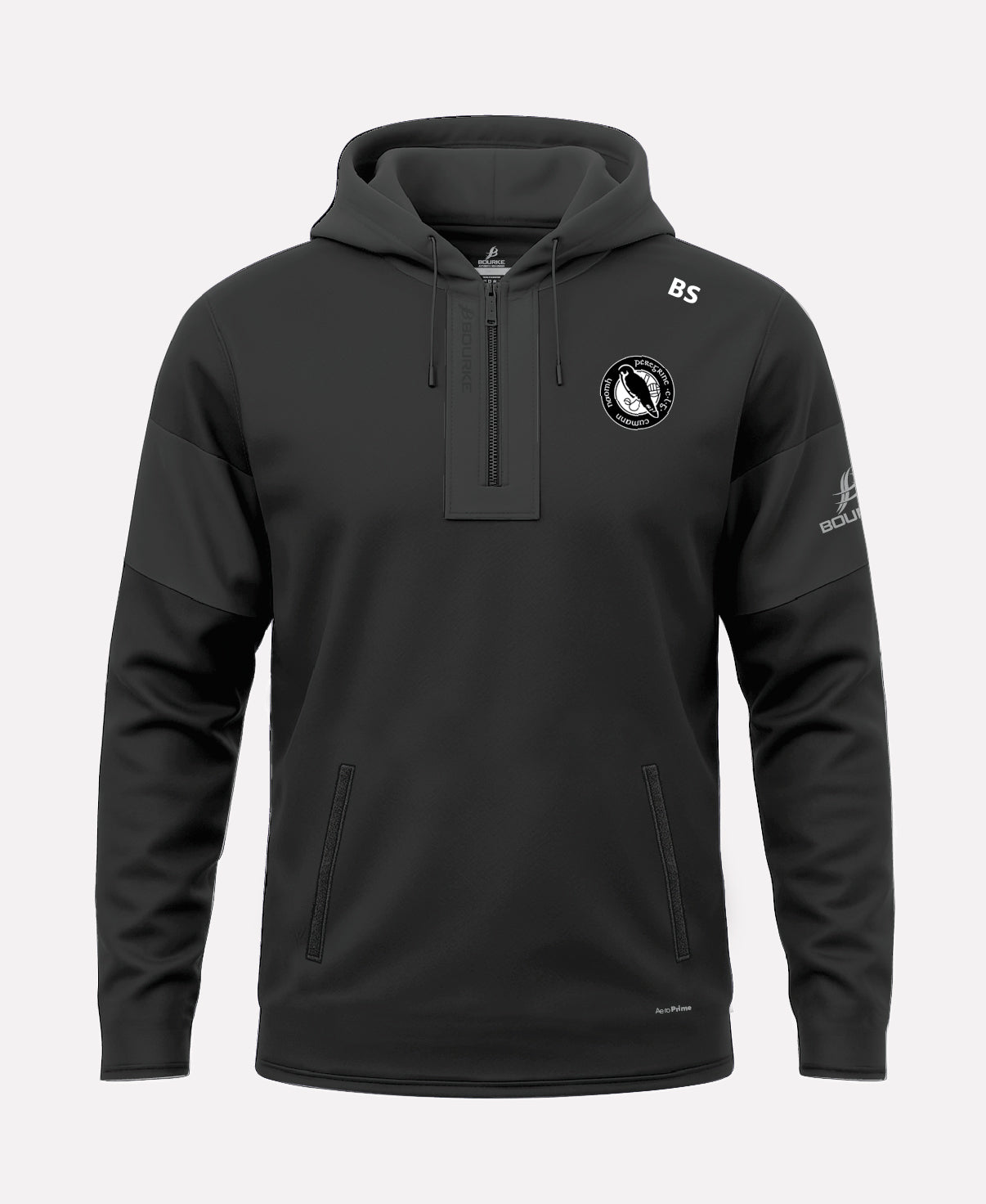 St Peregrines GAA TEASRA Half Zip Hoodie (Black)