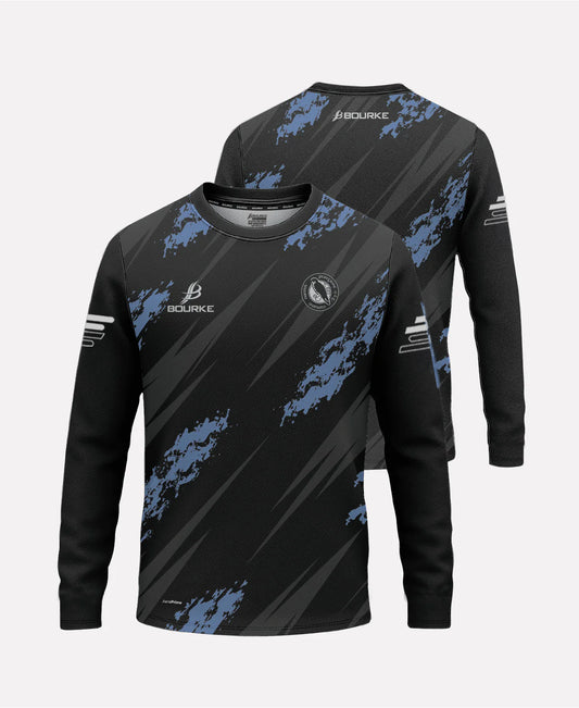 St Peregrines GAA Warm Up Crew Neck (Black/Sky Blue/White)