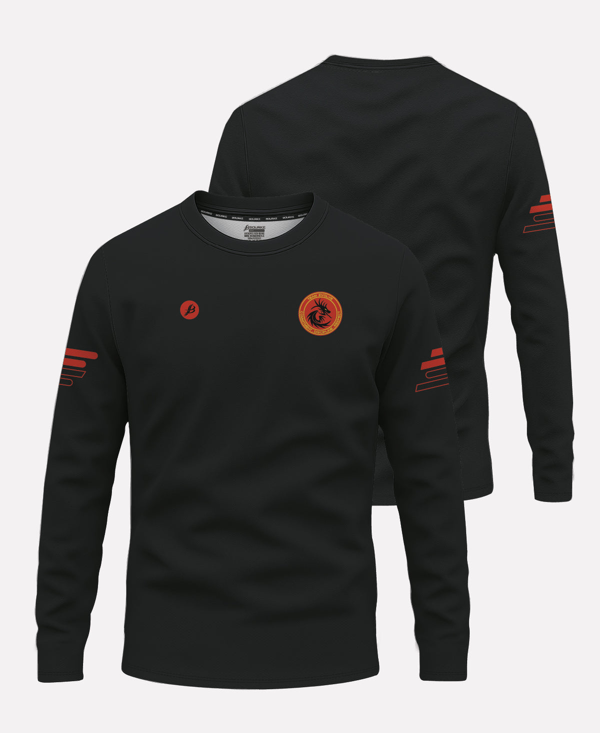 Team Evolve MMA Warm Up Crew Neck 26/27 (Black/Red)