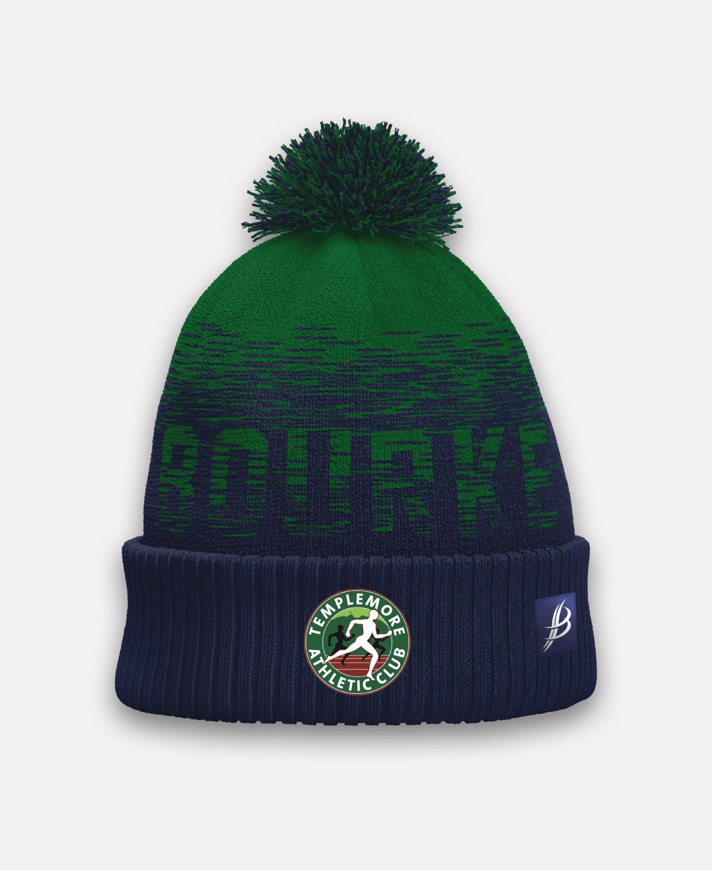 Templemore AC TACA Fleece Lined Bobble Hat (Navy/Green)