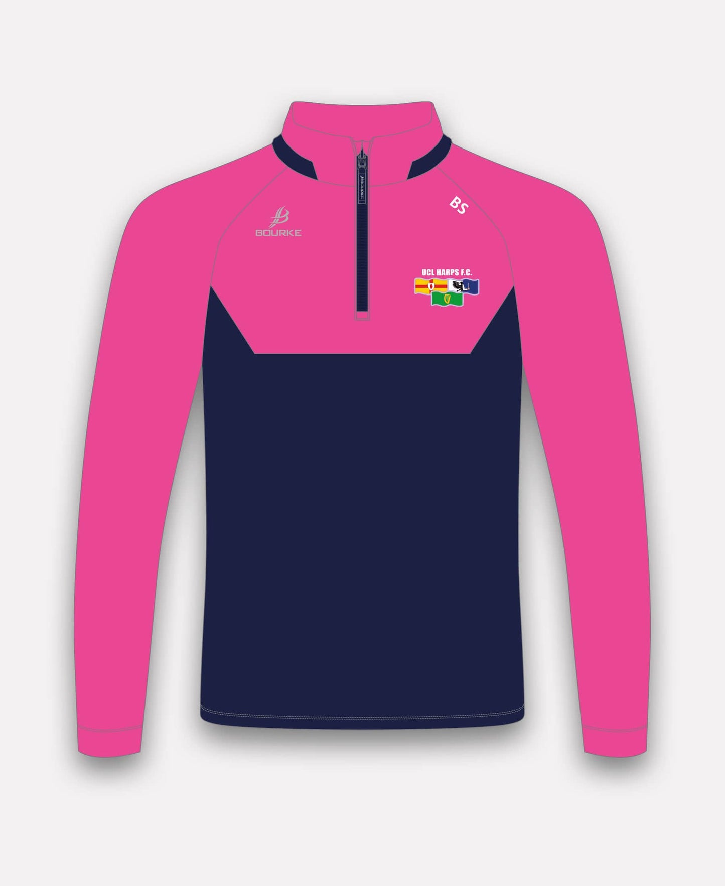 UCL Harps FC BARR Half Zip (Navy/Pink)