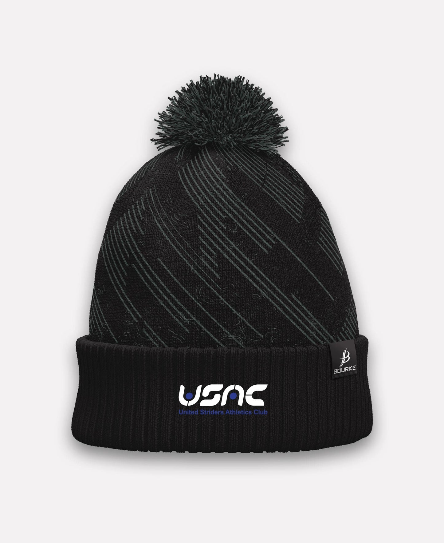 United Striders BARR Bobble Hat (Black/Grey)