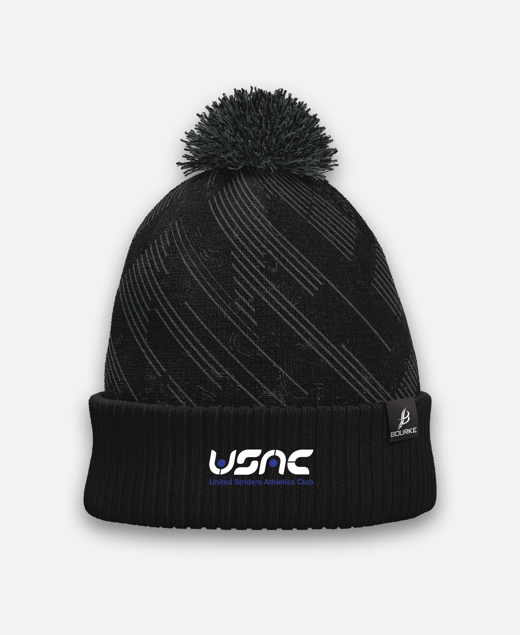 United Striders BARR Bobble Hat (Black/Grey)