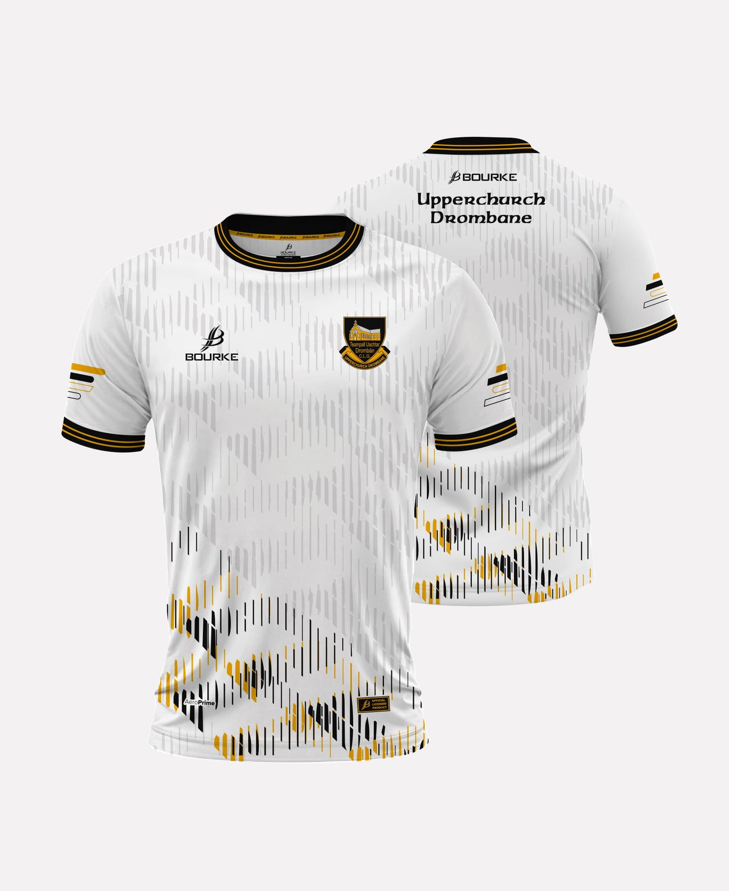 Upperchurch Drombane Training Jersey 2026 (White/Black/Amber)