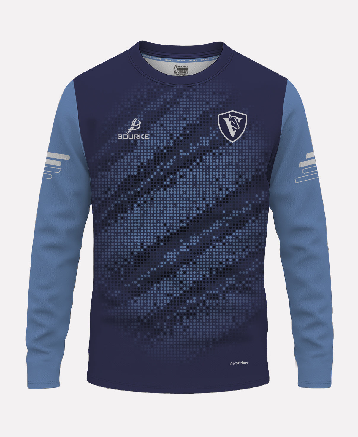 Via Equine Warm Up Crew Neck (Navy/Sky/White)
