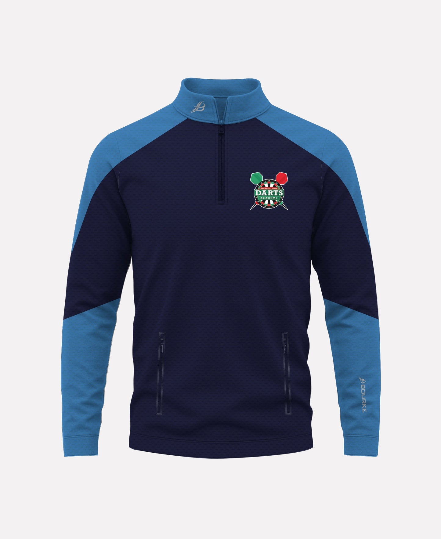 West Belfast Junior Darts Academy Croga Half Zip (Navy/Sky)