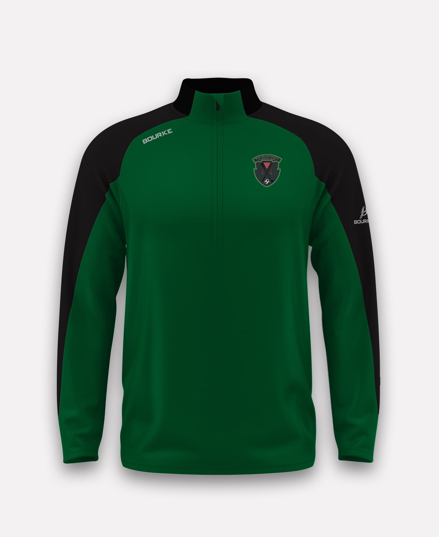 West Belfast Sports & Social Club FORTIS Half Zip (Green/Black)