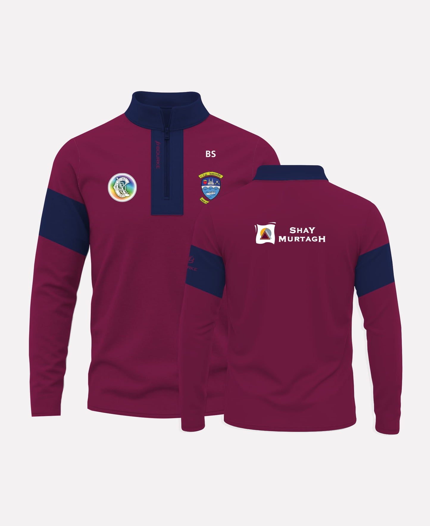Westmeath Camogie TEASRA Half Zip (Navy/Maroon)