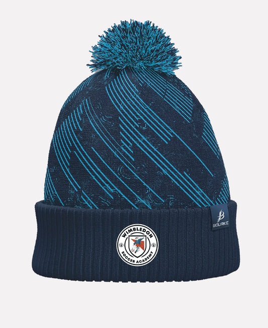Wimbledon Soccer Academy BARR Bobble Hat (Navy/Sky)